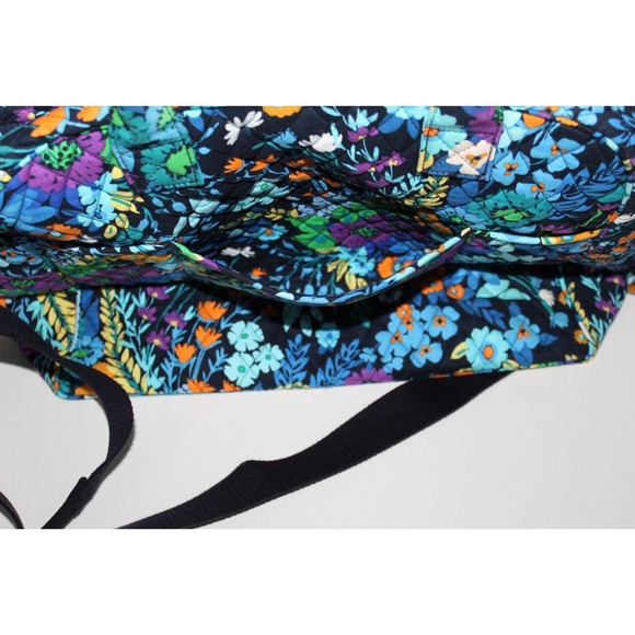 Vera Bradly Set Weekender Floral Travel Cargo Duffle Bag Midnight Blues H14591 - Picture 13 of 16
